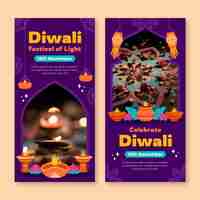 Vector gratuito diseño de plantilla de diwali dibujado a mano