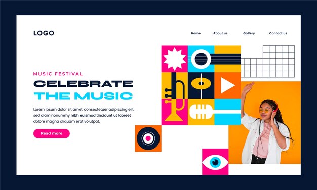 Diseño de plantilla de festival de música