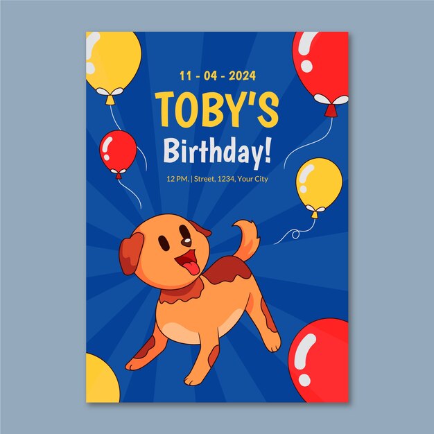 Diseño de plantilla de fiesta de perros