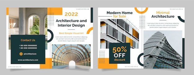 Diseño de plantilla de folleto de arquitecto
