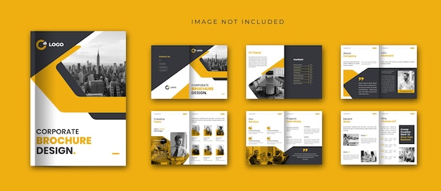 Vector gratuito diseño de plantilla de folleto de perfil de empresa corporativa