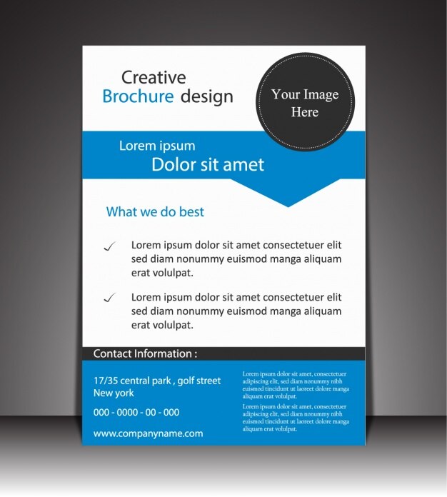 Vector gratuito diseño de la plantilla del folleto