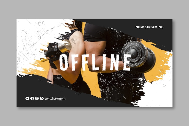 Vector gratuito diseño de plantilla de gimnasio dibujado a mano