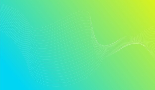 Diseño de plantilla de gradiente de onda de fondo de línea