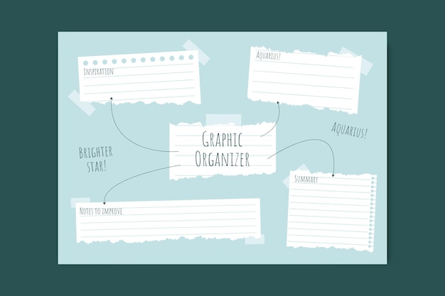 Vector gratuito diseño de plantilla de infografía del organizador