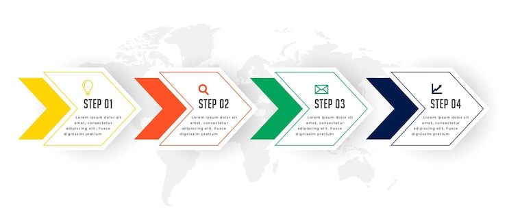 Vector gratuito diseño de plantilla de infografía de pasos de línea de tiempo empresarial
