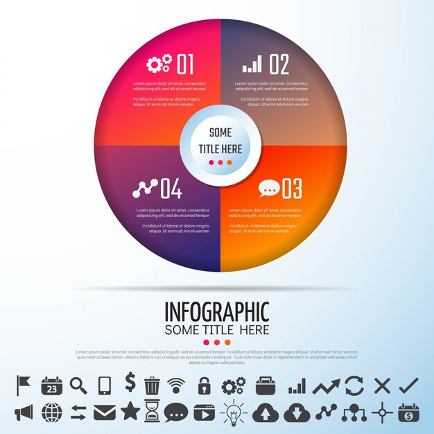 Diseño de la plantilla de Infographics de círculo