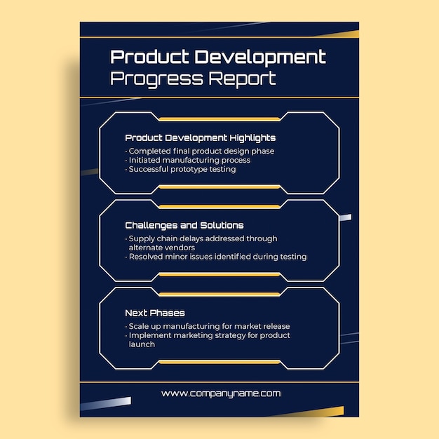 Diseño de la plantilla del informe de progreso