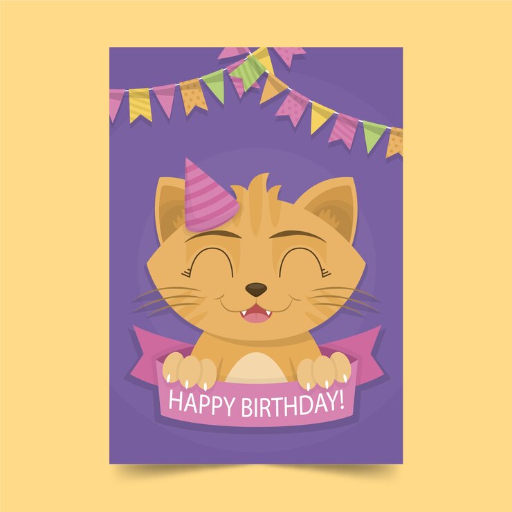 Vector gratuito diseño de plantilla de invitación de cumpleaños para niños