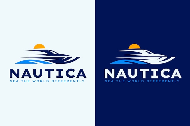 Vector gratuito diseño de plantilla de logotipo de barco