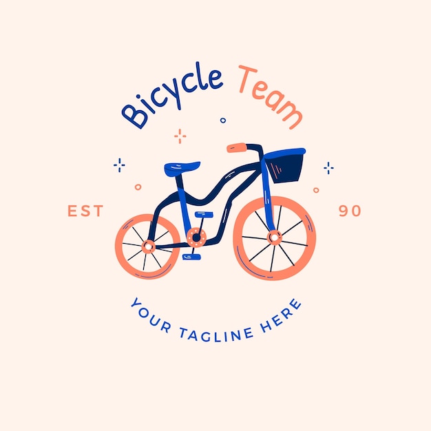 Vector gratuito diseño de plantilla de logotipo de bicicleta