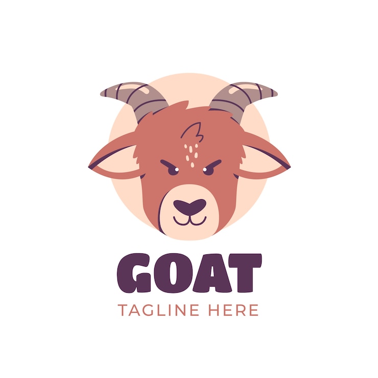 Vector gratuito diseño de plantilla de logotipo de cabra