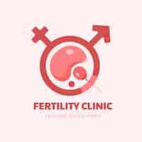 Vector gratuito diseño de plantilla de logotipo de clínica de fertilidad