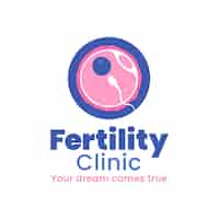 Vector gratuito diseño de plantilla de logotipo de clínica de fertilidad