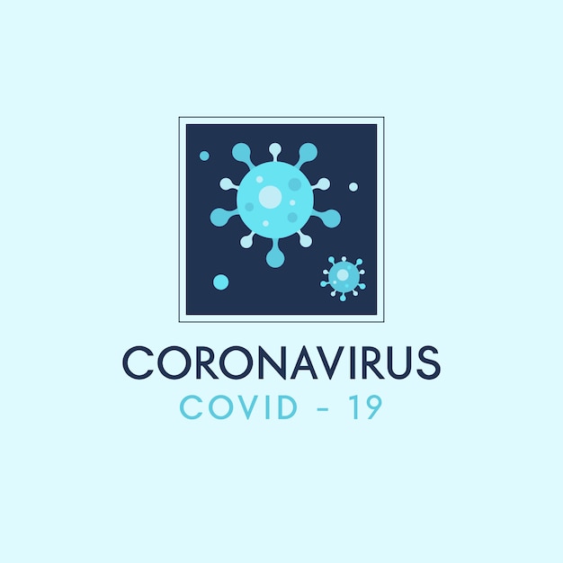 Diseño de plantilla de logotipo de coronavirus