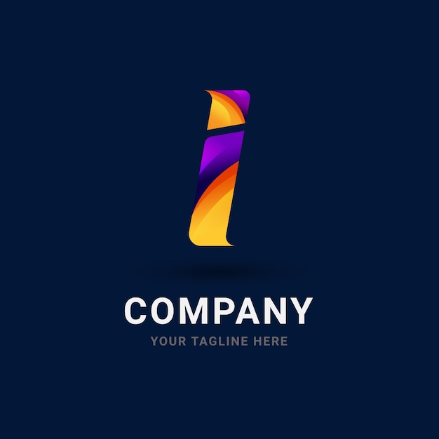 Diseño de plantilla de logotipo degradado i