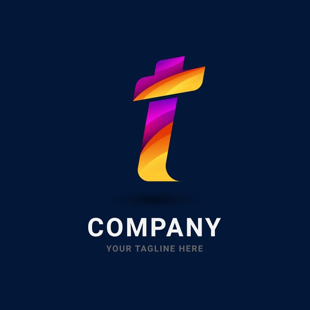 Diseño de plantilla de logotipo degradado t