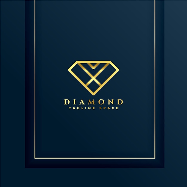 Diseño de plantilla de logotipo de diamante de lujo para identidad empresarial