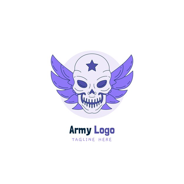 Diseño de plantilla de logotipo del ejército