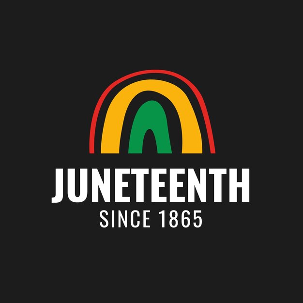 Vector gratuito diseño de plantilla del logotipo de juneteenth