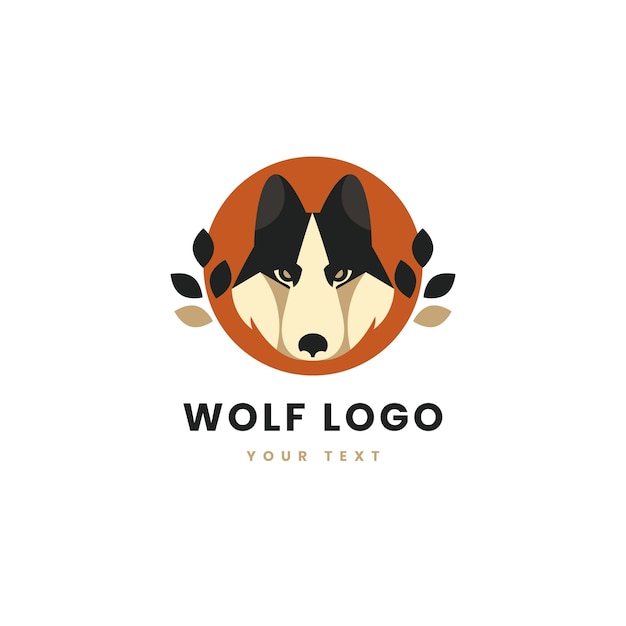 Vector gratuito diseño de plantilla de logotipo de lobo