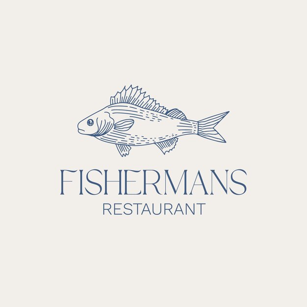 Diseño de plantilla de logotipo de pescado
