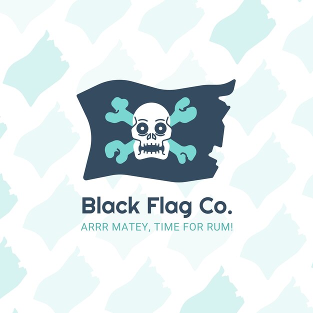 Diseño de plantilla de logotipo pirata