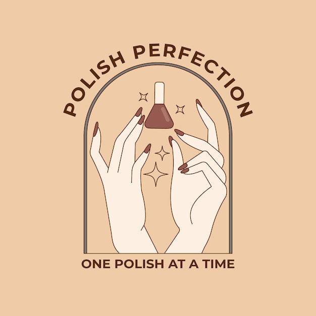 Diseño de plantilla de logotipo de salón de uñas