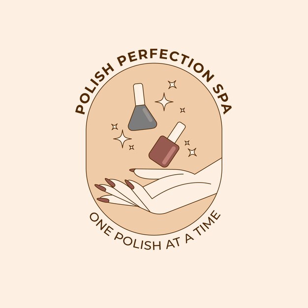 Diseño de plantilla de logotipo de salón de uñas