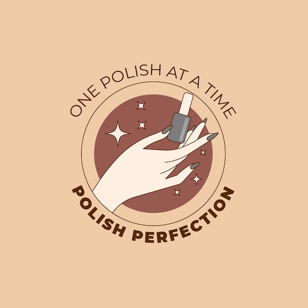 Diseño de plantilla de logotipo de salón de uñas