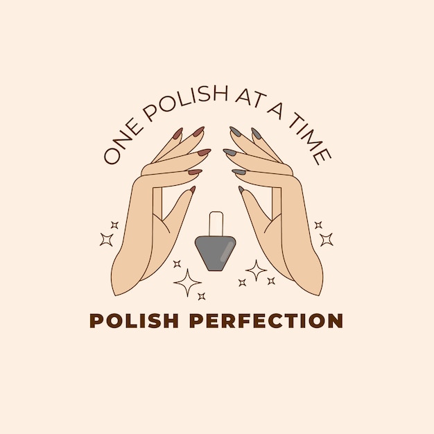 Diseño de plantilla de logotipo de salón de uñas