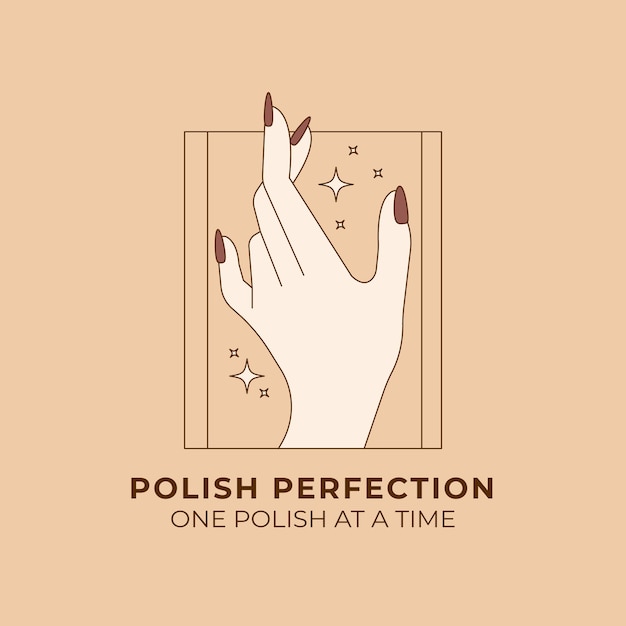 Diseño de plantilla de logotipo de salón de uñas