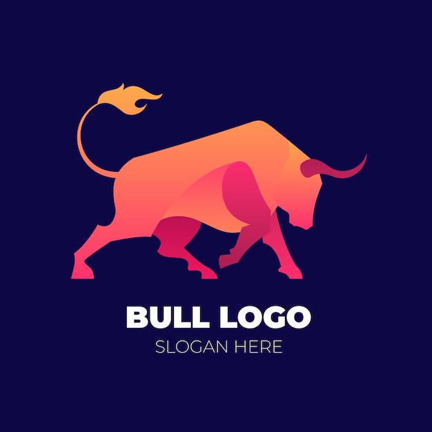 Diseño de plantilla de logotipo de toro