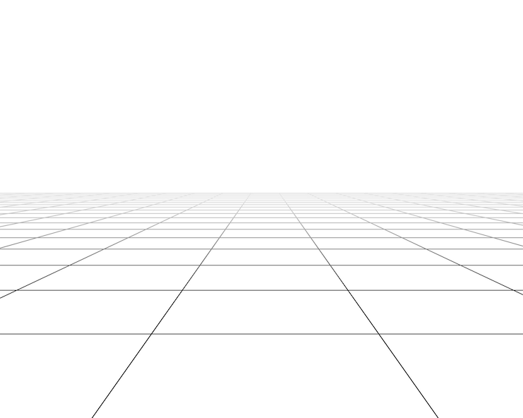 Vector gratuito diseño de plantilla de marco de alambre de paisaje de perspectiva abstracta