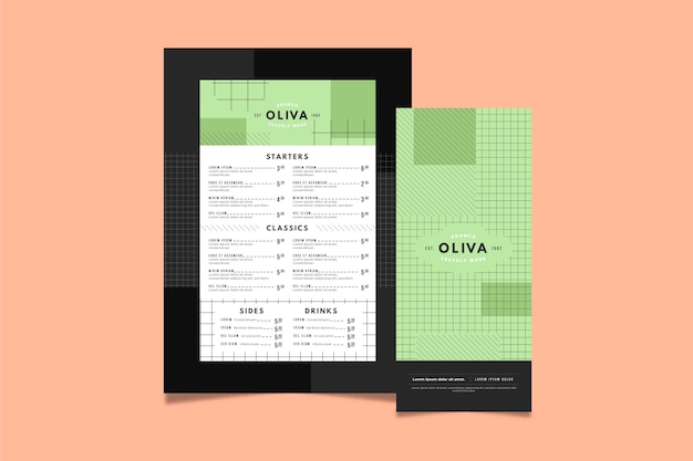Diseño de plantilla de menú de comida