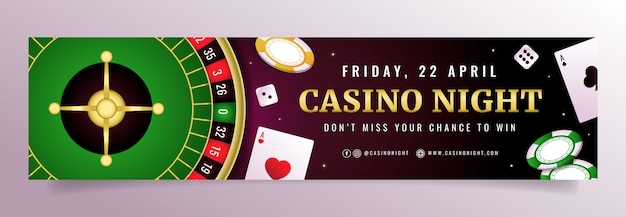 Vector gratuito diseño de plantilla de noche de casino