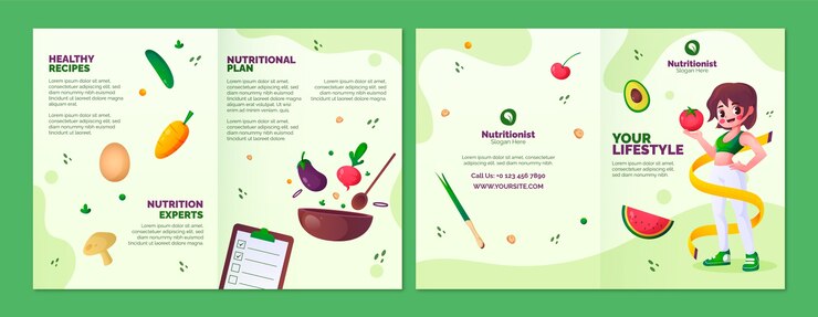 Vector gratuito diseño de plantilla de nutricionista