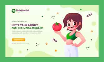 Vector gratuito diseño de plantilla de nutricionista