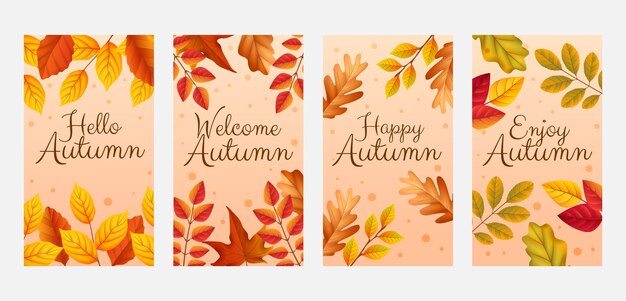 Diseño de plantilla de otoño degradado