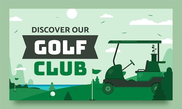 Vector gratuito diseño de plantilla de palo de golf