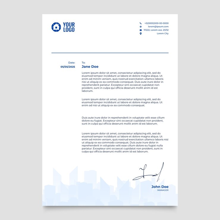 Vector gratuito diseño de la plantilla de papel de carta inmobiliaria