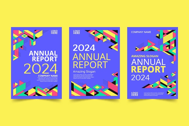 Diseño de plantilla de portada de informe anual