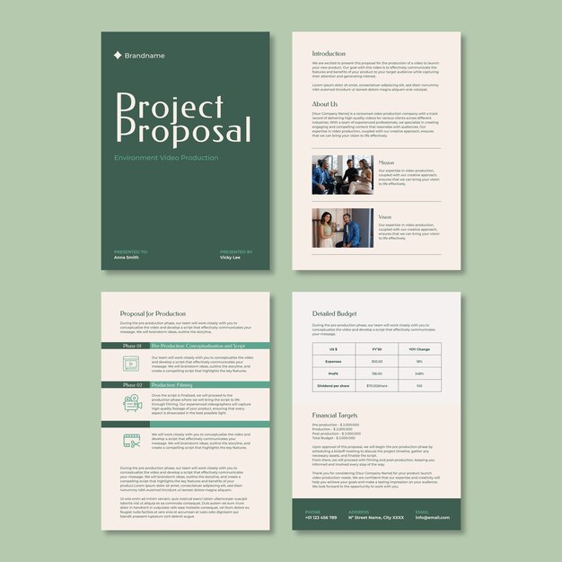 Diseño de la plantilla de la propuesta empresarial