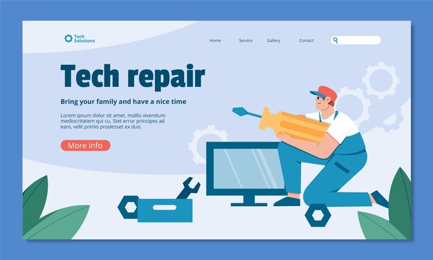 Diseño de plantilla de reparación de tecnología