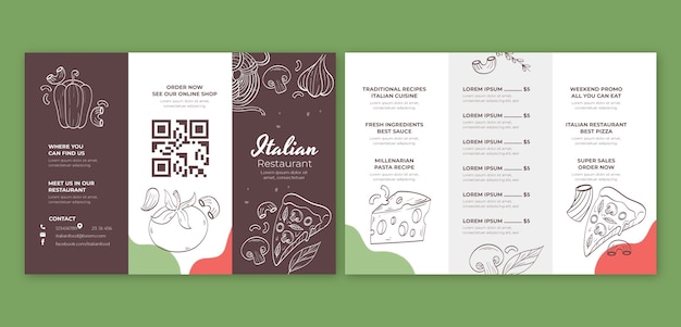 Vector gratuito diseño de plantilla de restaurante italiano