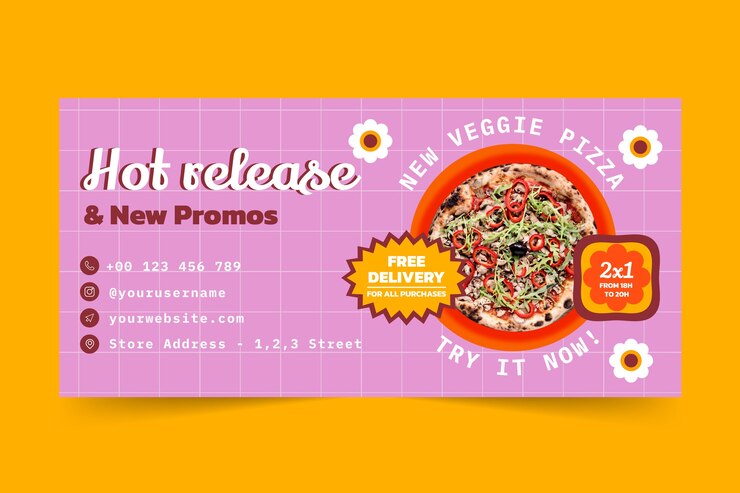 Diseño de plantilla de restaurante de pizza