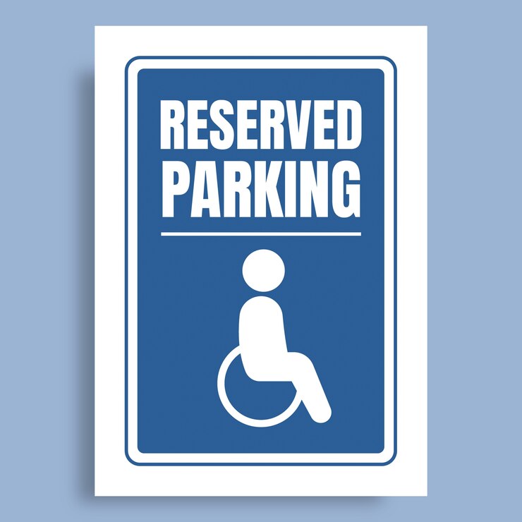 Vector gratuito diseño de plantilla de señal de estacionamiento reservado