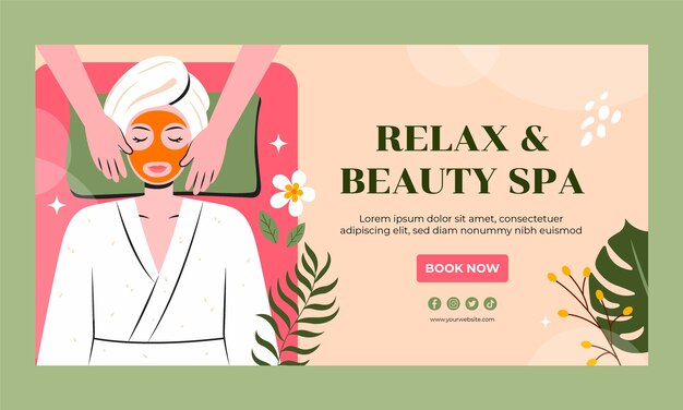 Diseño de plantilla de spa