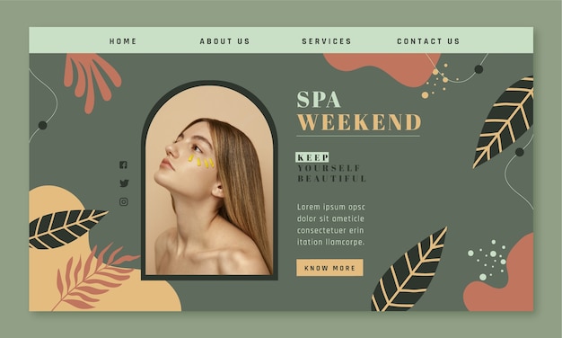 Vector gratuito diseño de plantilla de spa