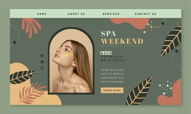 Diseño de plantilla de spa